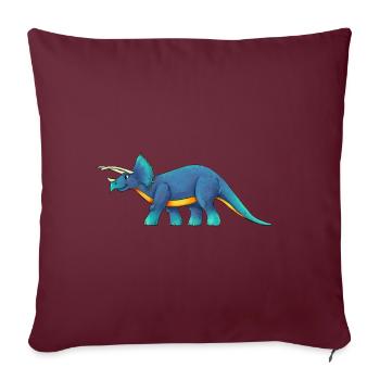 Triceratops - Sofakissenbezug 45 x 45 cm - Burgunderrot - Vorne