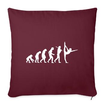 Yoga Gymnastique Cadeau Evolution Namaste - Housse de coussin décorative 45 x 45 cm - bordeaux - Devant