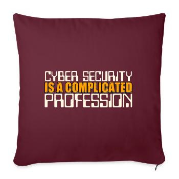 La cybersécurité est une cryptographie compliquée - Housse de coussin décorative 45 x 45 cm - bordeaux - Devant
