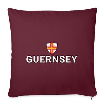 Guernesey - Housse de coussin décorative 45 x 45 cm - bordeaux - Devant