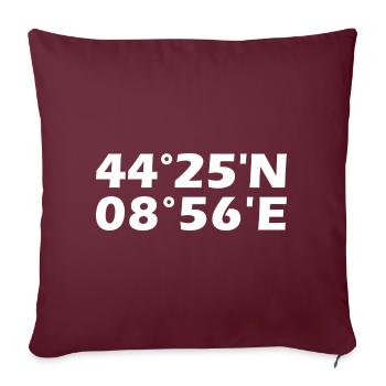 Coordonnées de Gênes - Housse de coussin décorative 45 x 45 cm - bordeaux - Devant