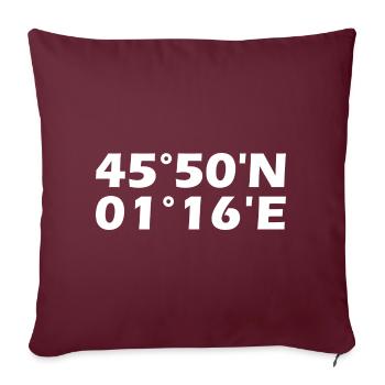 Coordonnées de Limoges - Housse de coussin décorative 45 x 45 cm - bordeaux - Devant