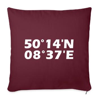 Bad Homburg devant l’altitude Coordonnées - Housse de coussin décorative 45 x 45 cm - bordeaux - Devant