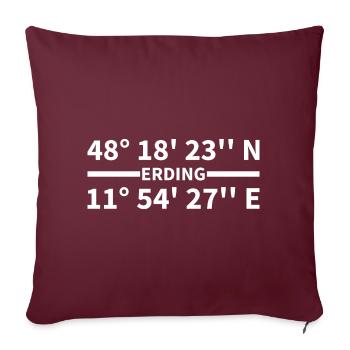 Coordonnées d’Erding - Housse de coussin décorative 45 x 45 cm - bordeaux - Devant