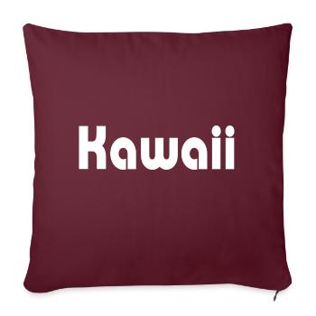 Anime Quote Kawaii - Chemise Anime - Housse de coussin décorative 45 x 45 cm - bordeaux - Devant