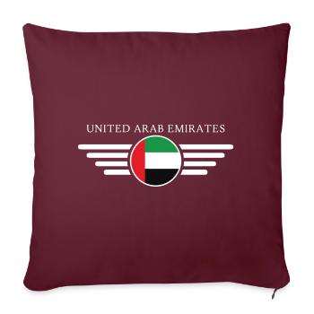 Émirats arabes unis Style Design T-shirt - Housse de coussin décorative 45 x 45 cm - bordeaux - Devant