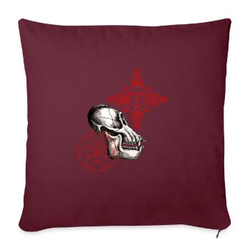australpithèque lunaire - Housse de coussin décorative 45 x 45 cm - bordeaux - Devant