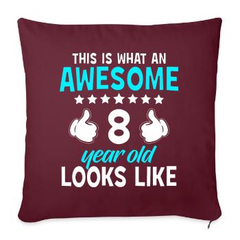 C'est à quoi ressemble un impressionnant 8 ans - Housse de coussin décorative 45 x 45 cm - bordeaux - Devant