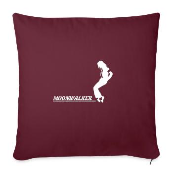 Danseur moonwalker - Housse de coussin décorative 45 x 45 cm - bordeaux - Devant
