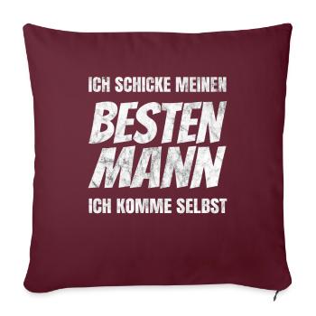 Handwerker Büro Arbeit, Bester Mann Chef Boss - Sofakissenbezug 45 x 45 cm - Burgunderrot - Vorne