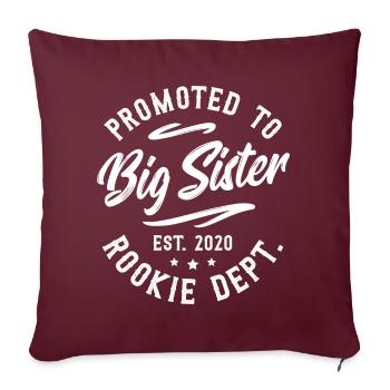 Promu à Big Sister Est. 2020 Rookie Dept. - Housse de coussin décorative 45 x 45 cm - bordeaux - Devant