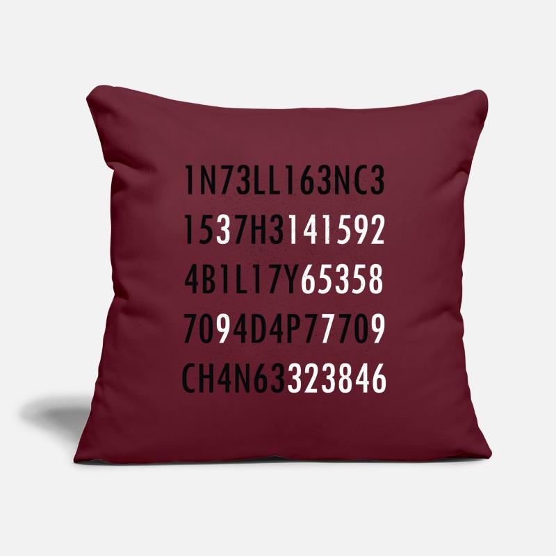 Intelligence-Citation de science intelligence nerd Housse de coussin décorative 45 x 45 cm