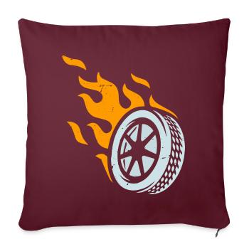 Motorsport ist unsere Leidenschaft. - Sofakissenbezug 45 x 45 cm - Burgunderrot - Vorne