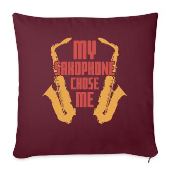 Saxophone Jazz - Housse de coussin décorative 45 x 45 cm - bordeaux - Devant