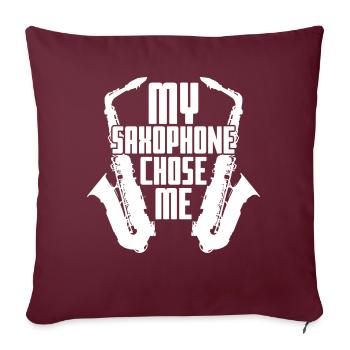 Jazz Saxophone - Housse de coussin décorative 45 x 45 cm - bordeaux - Devant