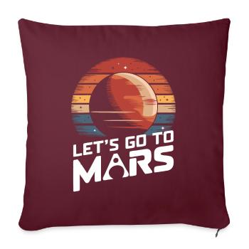 Mars Planet Planeten Sonnensystem - Sofakissenbezug 45 x 45 cm - Burgunderrot - Vorne
