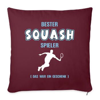 Bester Squash Spieler Squasher Squashspieler - Sofakissenbezug 45 x 45 cm - Burgunderrot - Vorne