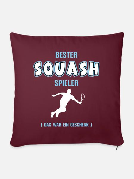 Bester Squash Spieler Squasher Squashspieler - Sofakissenbezug 45 x 45 cm - Burgunderrot