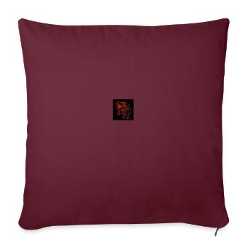 T Rex - Housse de coussin décorative 45 x 45 cm - bordeaux - Devant