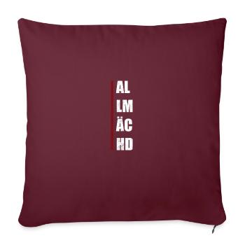 Franconian Franconian Homeland Gift - Housse de coussin décorative 45 x 45 cm - bordeaux - Devant
