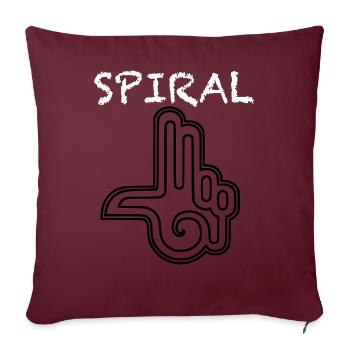 Spiral Tribe Tekno Collective Soundsystem Psychede - Sofakissenbezug 45 x 45 cm - Burgunderrot - Vorne