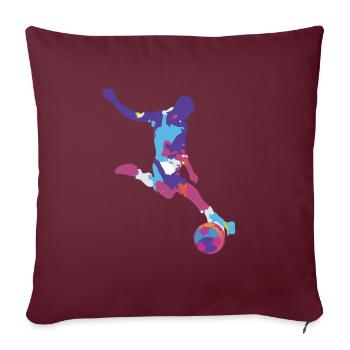 Soccer Football Ball Sports Football Football Football Footballer - Sofa pillowcase 17,3'' x 17,3'' (45 x 45 cm) - burgundy - Front