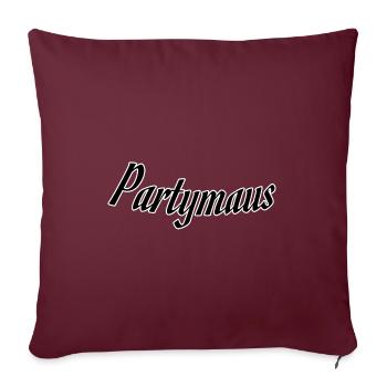 Partymaus - Sofakissenbezug 45 x 45 cm - Burgunderrot - Vorne