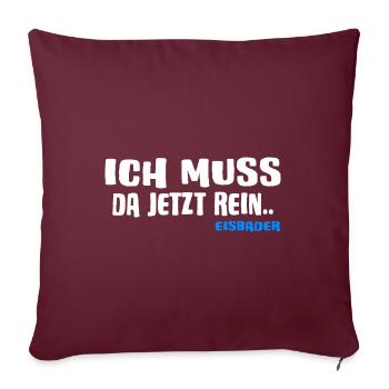 Bains de glace Nageur d’hiver ICEBATH CHALLENGE Trou de glace - Housse de coussin décorative 45 x 45 cm - bordeaux - Devant