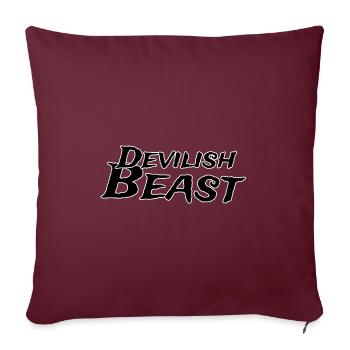 Devilish beast - Sofakissenbezug 45 x 45 cm - Burgunderrot - Vorne