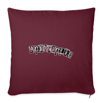 Bourreau de travail - Housse de coussin décorative 45 x 45 cm - bordeaux - Devant
