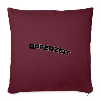 Temps de la victime - Housse de coussin décorative 45 x 45 cm - bordeaux - Devant