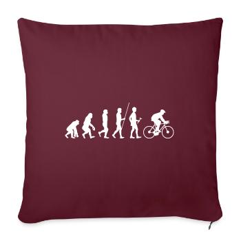 Evolution du cycliste de course - Housse de coussin décorative 45 x 45 cm - bordeaux - Devant