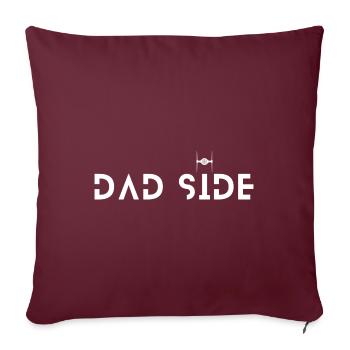 Collection - "Dad Side Star Ship" - White Design - Housse de coussin décorative 45 x 45 cm - bordeaux - Devant