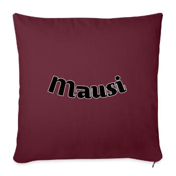 Mausi - Sofakissenbezug 45 x 45 cm - Burgunderrot - Vorne