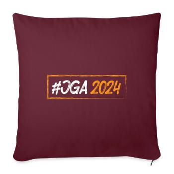 JGA 2024 - Housse de coussin décorative 45 x 45 cm - bordeaux - Devant