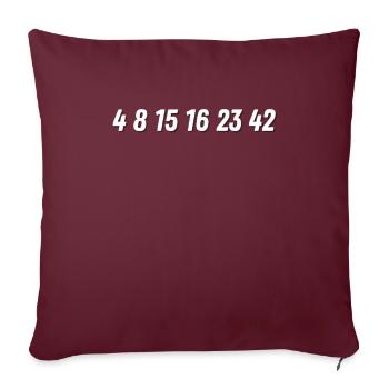 Chiffres Phare T-shirt série TV Télévision Fan - Housse de coussin décorative 45 x 45 cm - bordeaux - Devant