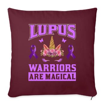 Lupus Bewusstseins Monat - Sofakissenbezug 45 x 45 cm - Burgunderrot - Vorne