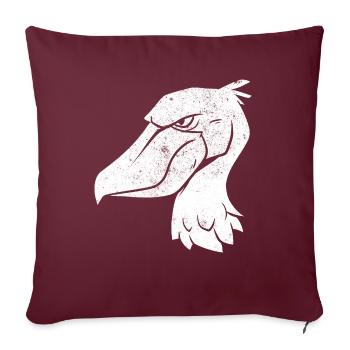Schuhschnabel Vogel Ornithologe Wald I Geschenk - Sofakissenbezug 45 x 45 cm - Burgunderrot - Vorne