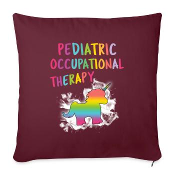Ergothérapie pédiatrique OT - Housse de coussin décorative 45 x 45 cm - bordeaux - Devant