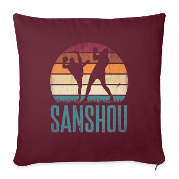 Chinese Martial Arts Sanshou Chinese Boxing - Sofakissenbezug 45 x 45 cm - Burgunderrot - Vorne