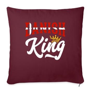 Roi du Danemark Danemark Danemark Drapeau du Danemark - Housse de coussin décorative 45 x 45 cm - bordeaux - Devant