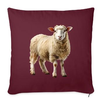 Le mouton est un défenseur du paysage - Housse de coussin décorative 45 x 45 cm - bordeaux - Devant