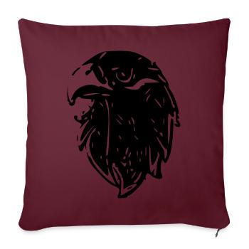 Raven Raven Odin Tyr Wotan nodian Hugin Munin - Sofa pillowcase 17,3'' x 17,3'' (45 x 45 cm) - burgundy - Front