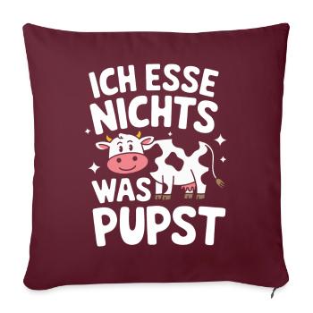 Végétarien Végétalien Végétarien Végétarien - Housse de coussin décorative 45 x 45 cm - bordeaux - Devant