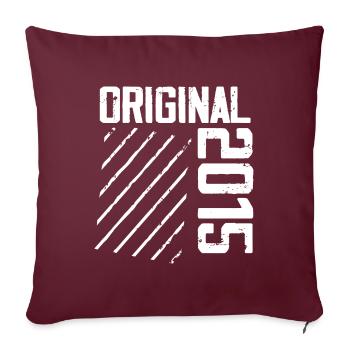 Original 2015 9e Anniversaire Cadeau Retro - Housse de coussin décorative 45 x 45 cm - bordeaux - Devant