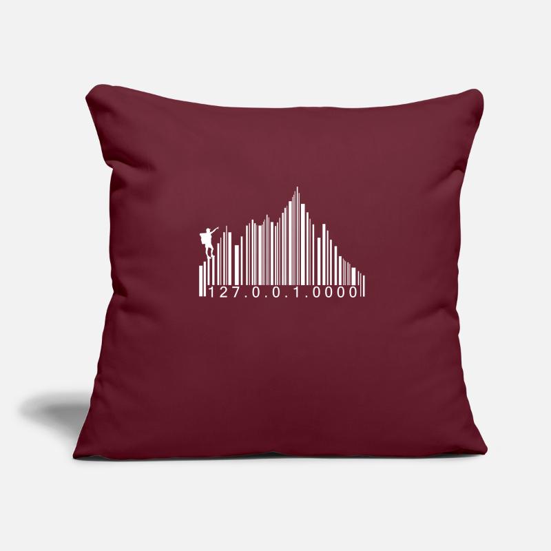 Barcode Berge Code Wandern Wanderer Strichcode Sofakissenbezug 45 x 45 cm