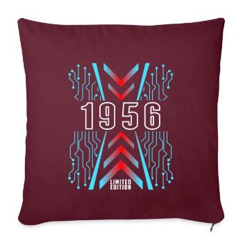 Birthday 1956 Gaming Limited Edition Gamer - Sofa pillowcase 17,3'' x 17,3'' (45 x 45 cm) - burgundy - Front