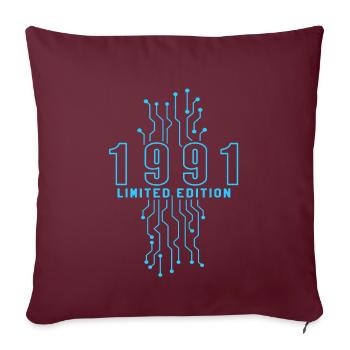 Anniversaire 1991 Gaming Limited Edition Gamer - Housse de coussin décorative 45 x 45 cm - bordeaux - Devant