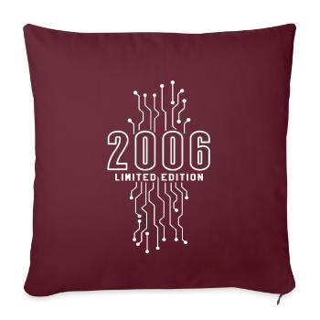 Birthday 2006 Gaming Limited Edition Gamer - Sofa pillowcase 17,3'' x 17,3'' (45 x 45 cm) - burgundy - Front
