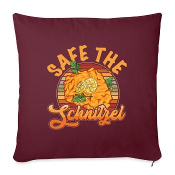 Safe the Schnitzel - Sofakissenbezug 45 x 45 cm - Burgunderrot - Vorne